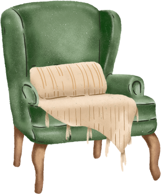 Chair Cozy Chairs Furniture Home Decoration Watercolor Clipart