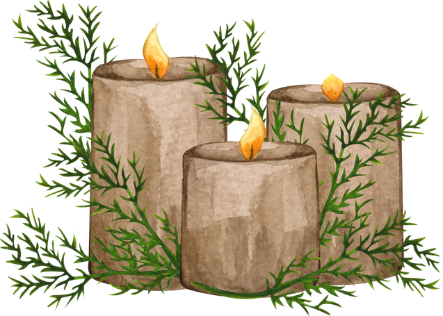 Christmas Candles Illustration