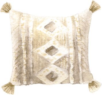 Knitted decorative pillow